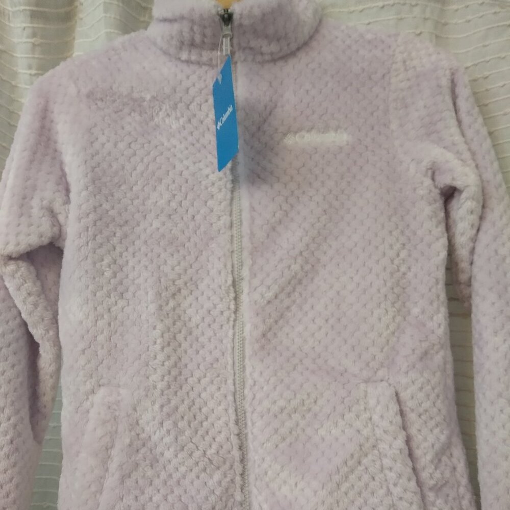 Columbia Fire Side Sherpa Full Zip Jacket Girls L/G NWT's  Lilac